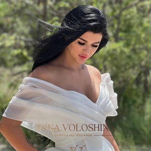 Corset wedding dress Tulle wedding dress A line wedding dress Fairy dress Princess wedding dress Ball gown Off the shoulder wedding dress