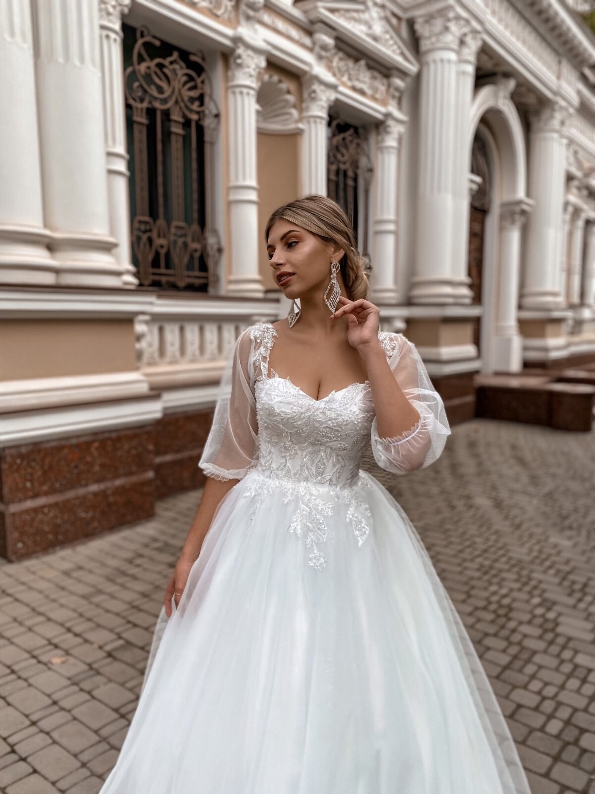 Glitter Wedding Dress Corset Wedding Dress Princess Wedding - Etsy