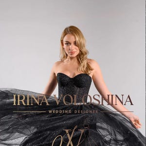 Gothic wedding dress Corset dress Colorful wedding dress Tulle wedding dress Wedding guest dress Prom dress Evening dress Black tulle dress