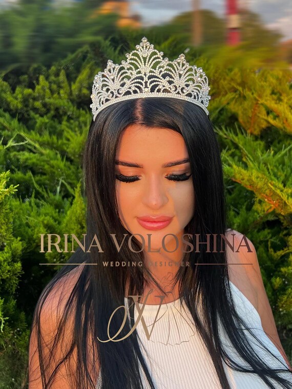 Bridal Tiara Crystal Wedding Crown Pageant Wedding Crown  display picture 2