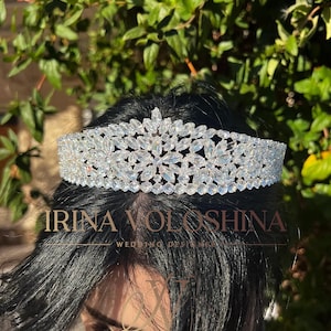 Tiara nuziale in cristallo Tiara nuziale in cristallo Corona nuziale Corona nuziale in cristallo Tiara nuziale in argento Tiara nuziale Tiara per matrimonio