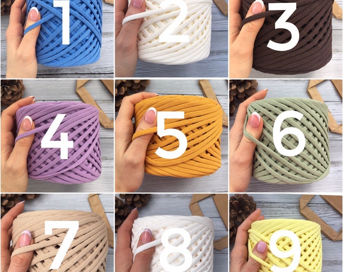 Wholesale Tshirt Yarn Choose Your Color Cotton Yarn Zpagetti Etsy