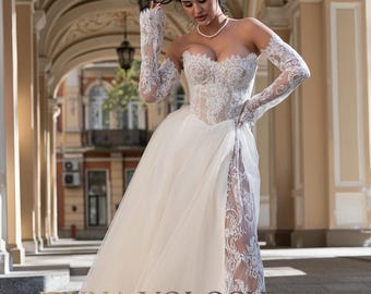 Robe de mariée en dentelle Robe de mariée sexy Robe de mariée moderne Robe de mariée unique Robe de mariée personnalisée Robe de mariée corset Robe de mariée ligne