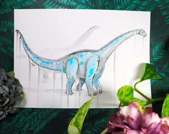 Apatosaurus original drawing (Inktober / Extinctober 2019) dinosaur