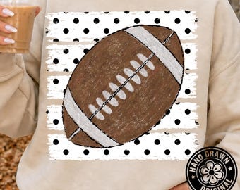 Football Stripes PNG ~ Preppy Polka Dots ~ Football Season Design ~ Friday Night Lights ~ Distressed ~ Girly Game Day ~ Hand Drawn PNG