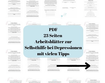 Worksheets/diary against depression - PDF digital download Mood diary -Skill rehabilitation therapy psychotherapy trauma stress