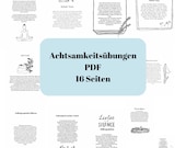 16 AchtsamkeitsĂĽbungen aus dem Achtsamkeitstagebuch Lifetracker digitaler Download PDF Achtsamkeit Depression Skill Skillstraining