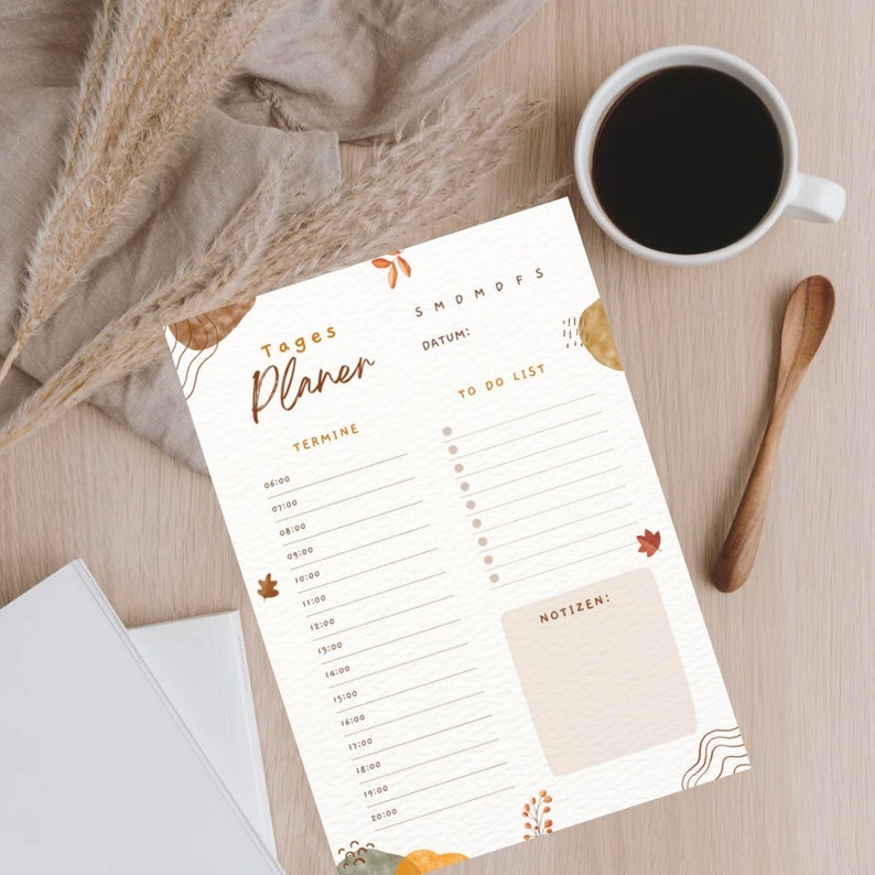 A 4 day planner digital instant download jpg file pdf To do list diary notebook bullet journal calendar instant download image 2
