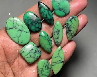 Natural Black Bridge variscite Cabochon AAA+ Quality Loose Gemstone For making jewelry