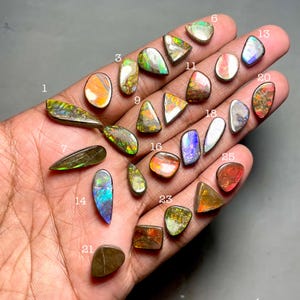 AAA+ Quality Ammolite Cabochons Loose Gemstone