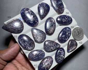 Natural Iolite Sunstone Cabochon: High Quality Iolite Loose Gemstone Making Jewelry