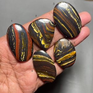 Natural Iron Tiger Gemstone, Loose Iron Tiger Cabochon, AAA+ Iron Tiger Jewelry Making Stone