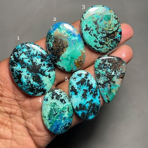 Azurite High Quality Gemstone For Making Jewelry, A One Quality Azurite Smooth Polished Cabochon, Loose Azurite Natural Stone, Healing