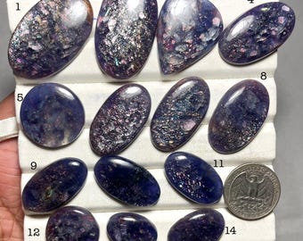 Natural Iolite Sunstone Cabochon: AAA+ Quality Iolite Loose Gemstone Making Jewelry