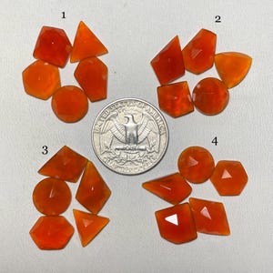 Rose Cut Carnelian Calcedony Cabochon, AAA+ Quality Faceted Calcedony Gemstone For Jewelry