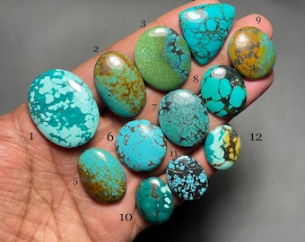 Natural Tibetan Turquoise Gemstone: Loose Stone for Jewelry