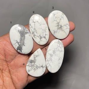 White Howlite Natural Gemstone, Howlite Cabochon