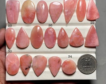 Peruaanse roze opaal cabochon: natuurlijke edelsteengenezende kristalsteen