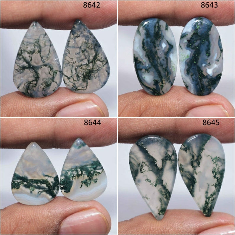 Moss Agate pair