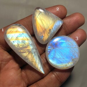 A One Rainbow Moonstone Cabochon, Natural Moonstone, Loose Rainbow Moonstone, semi Precious Stone, Natural Gemstone, Cabochon, Crystal