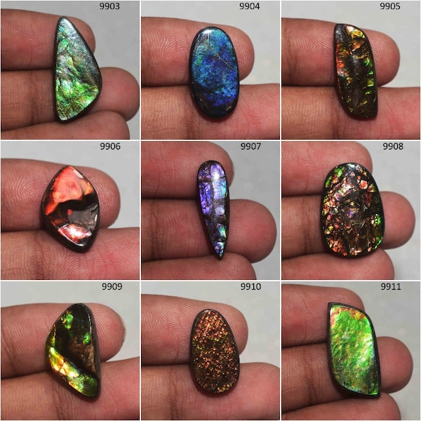 Ammolite Cabochons A Stone of Love, Luck, and Protection