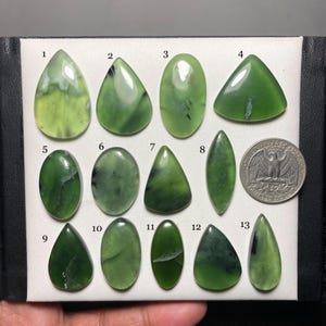 Natural Nephrite Jade Cabochon, AAA Nephrite Jade Loose Gemstone Use For Jewelry Making Stone