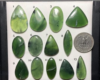 Natural AAA Nephrite Jade Cabochon: Loose Gemstone for Jewelry