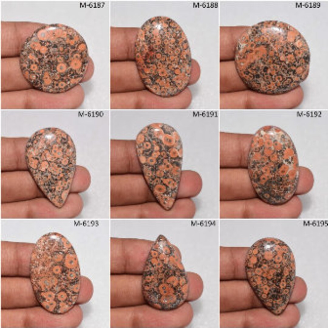 Natural Poppy Jasper Cabochon, Poppy Jasper Gemstone Cabochon, Poppy
