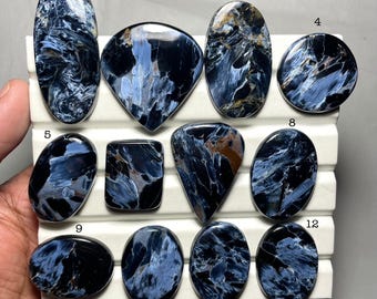 Natural Pietersite Cabochon: Polished Gemstone for Jewelry Making