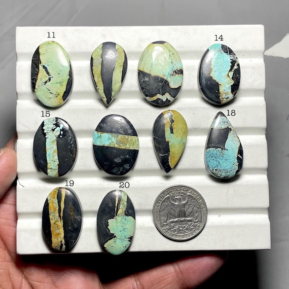 Blackjack Turquoise Gemstone AAA+ Quality Natural Turquoise Loose Cabochon