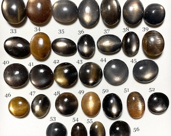 AAA Black Sunstone Star Cabochon: Loose Gemstone for Jewelry