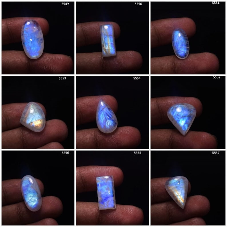 Rainbow moonstone Gemstone Cabochon Natural Rainbow Moonstone Cabochon Loose Rainbow moonstone Cabochon Moonstone Crystal