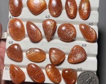 Confetti Sunstone Cabochon AAA+ Quality Natural Gemstone