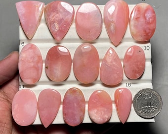 Peruaanse roze opaal cabochon: natuurlijke edelsteen genezend kristal
