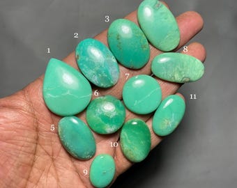 Natuurlijke chrysopraas edelsteen, losse chrysopraas cabochon voor sieraden