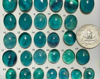 Cabujón de fluorita de calidad AAA: piedra preciosa suelta para joyería