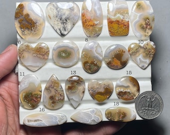Indonesian Moss Agate Cabochon AAA+ Quality 100% Natural Loose Gemstone For Making Jewelry