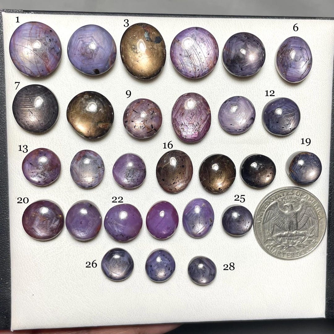 Natural Multi Color Ruby Star Cabochon, AAA+ Quality Loose Ruby Star ...