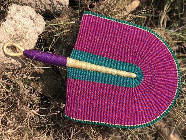 Straw fan handwoven fan African fan