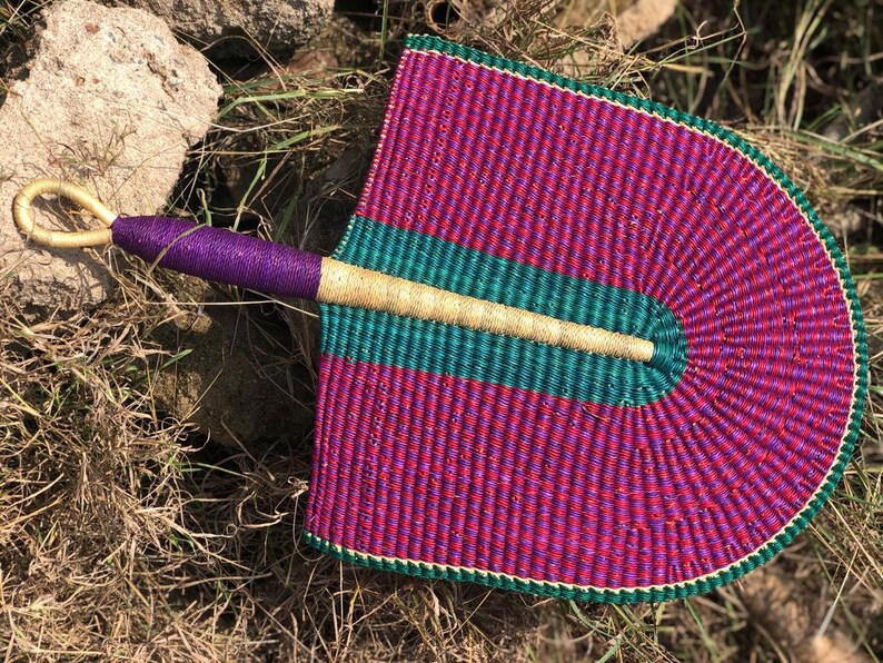 Straw fan handwoven fan African fan