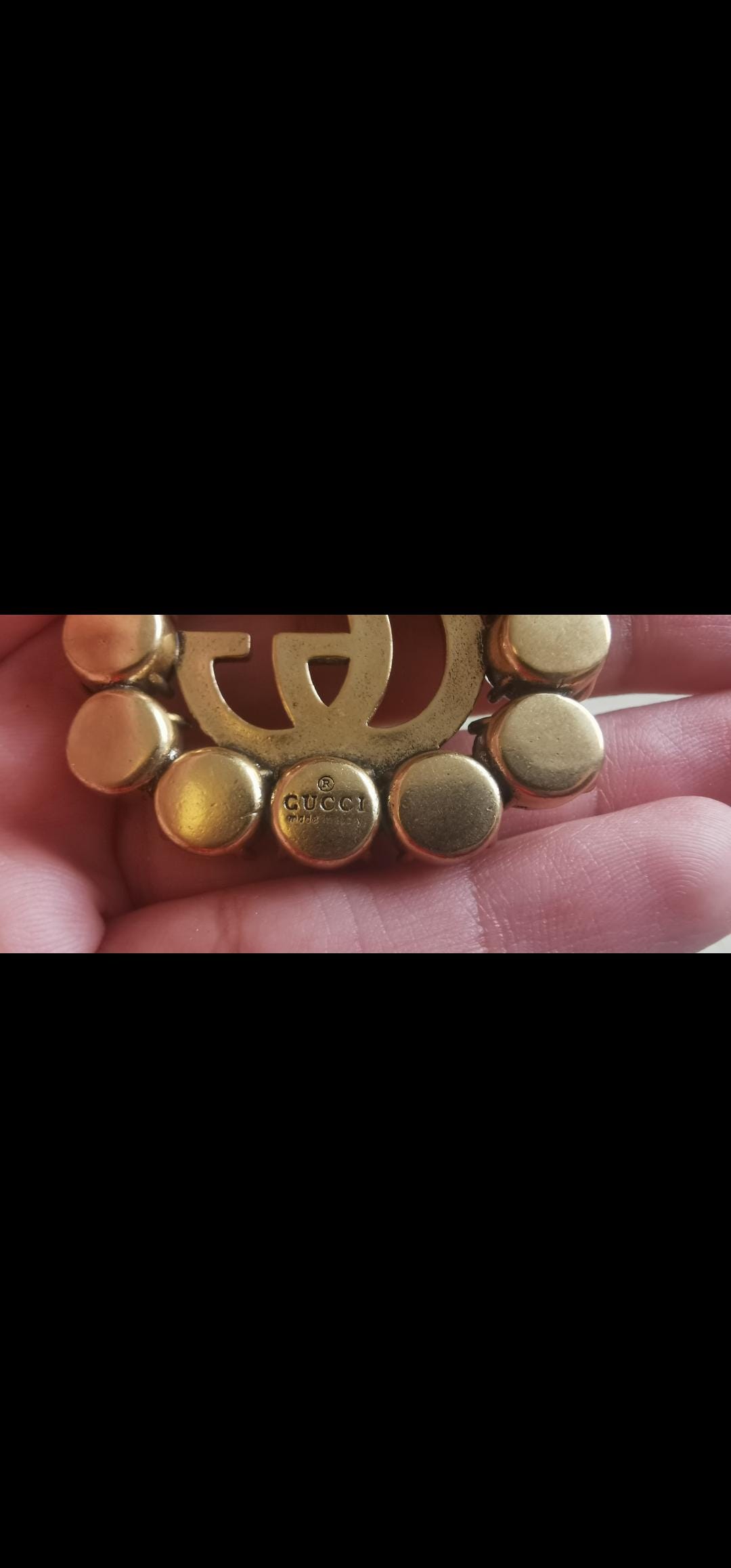 Vintage Gucci Crystal Golden Brooch - Etsy