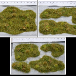 Model grass tufts Terrain Elements Self Adhesive - Wargame Basing Model Rail scenery