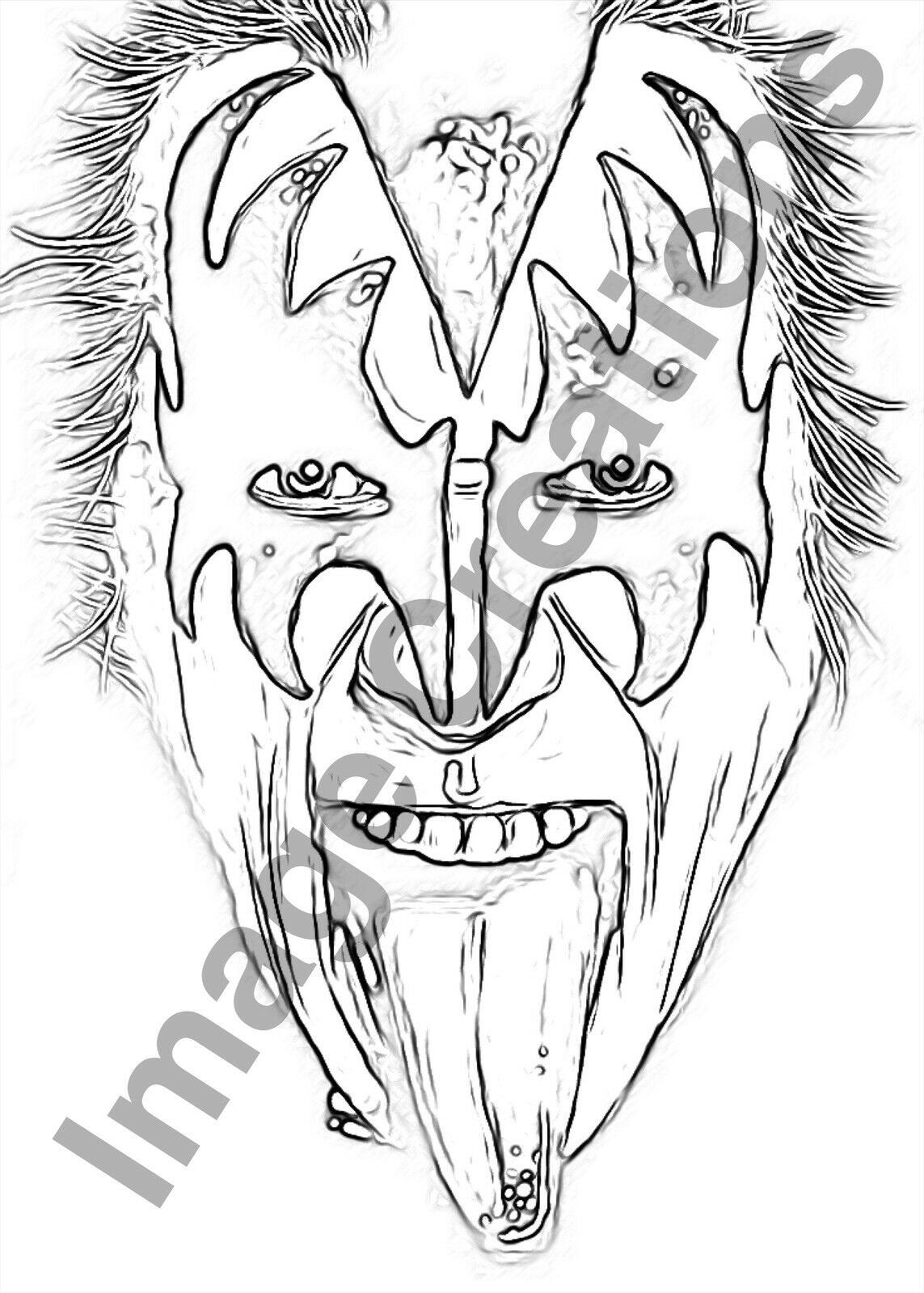 Original Kiss Band Coloring Pages Coloring Pages
