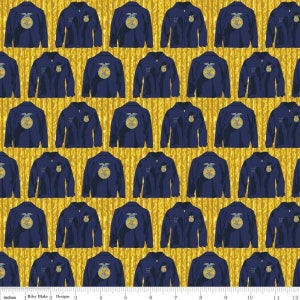 FFA Forever Blue C7213 Gold - FFA Jacket Cotton Fabric