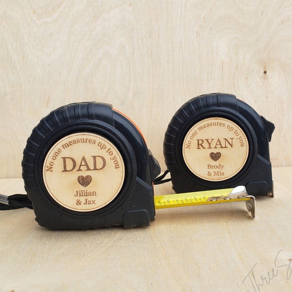 No One Measures Up To You Dad | Daddy | Dad Gift | Stepped Up Dad | Step Dad | Dad Birthday | Bonus Dad | Personalized Father's Day | Custom