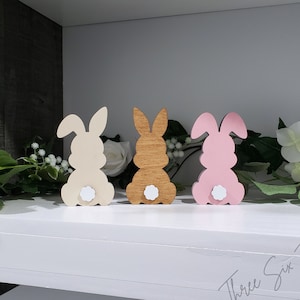 Bunny | Wood Bunnies | Tiered Tray Spring Decorations | Kitchen Decorations | Spring Decoration | Easter Decor | Easter Decorations | Rabbit