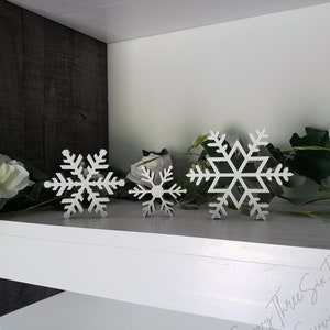 Snowflakes | Wood Snowflakes |  Tiered Tray Winter Decorations | Kitchen Decorations | Christmas Decorations | Indoor Winter Decor | Snow