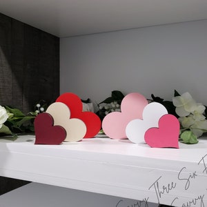 Hearts | Wood Hearts | Tiered Tray Valentines Decorations | Kitchen Decorations | Valentine's Day | Winter Decor | Choose Your Colors