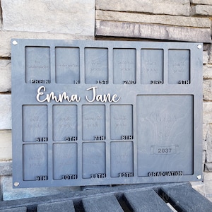 Pre-K To 5&quot; x 7&quot; Graduation School Picture Frame | Grade School Photo Frame | Senior Picture Frame Gift | Custom Name School Years