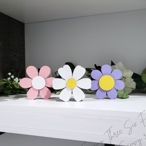 Flowers | Wood Flowers | Tiered Tray Spring Decorations | Kitchen Decorations | Spring Decorations | Choose Your Colors | Floral Decor
